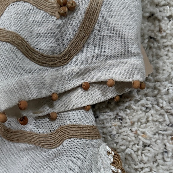 Sandy Starkman Beige and White Embroidered Jacket sz xl - Picture 5 of 6